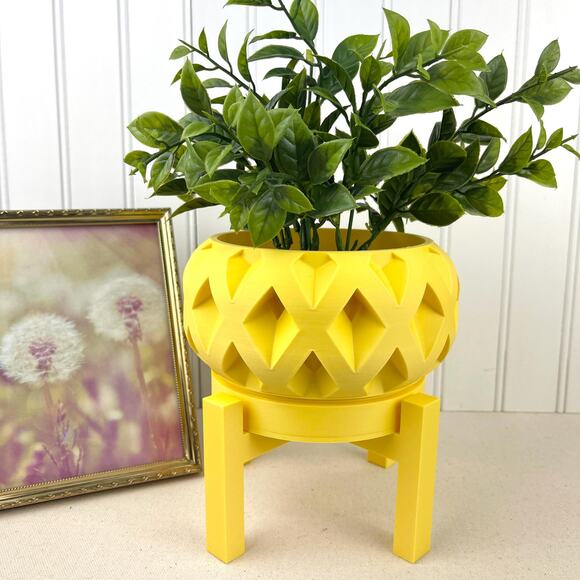 Geometric Indoor Planter Pot, Welen Planter Pot, Indoor Flower Pot, Bold Modern - Picture 1 of 10